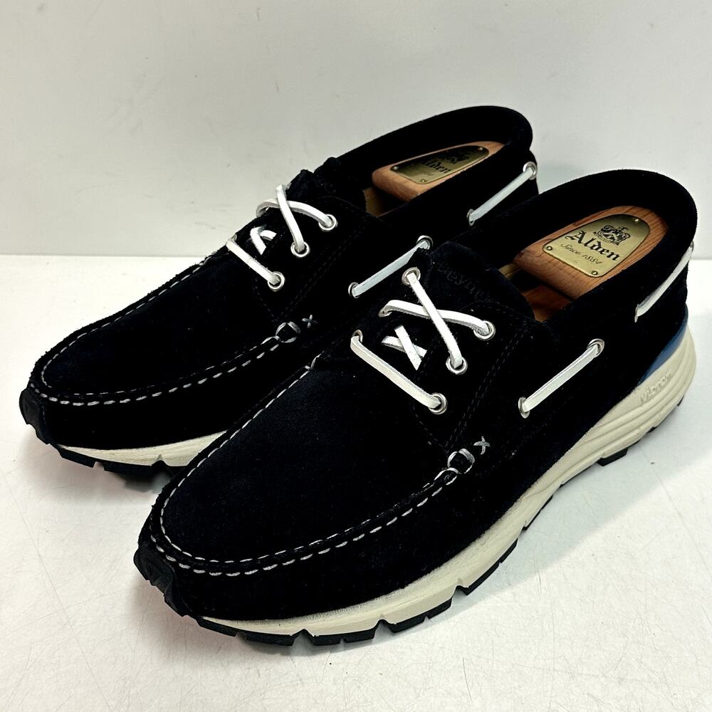NWOT Easymoc Merrimack Boat Shoe Sneaker Black Suede Vibram Made in Portugal 9